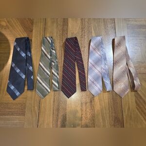 Wembley Men Ties Neckties Set Of 5 Multicolor Wemsilk Poly Blend